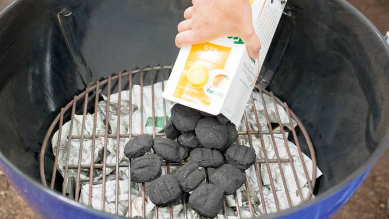 How to light charcoal without lighter fluid or chimney outlet